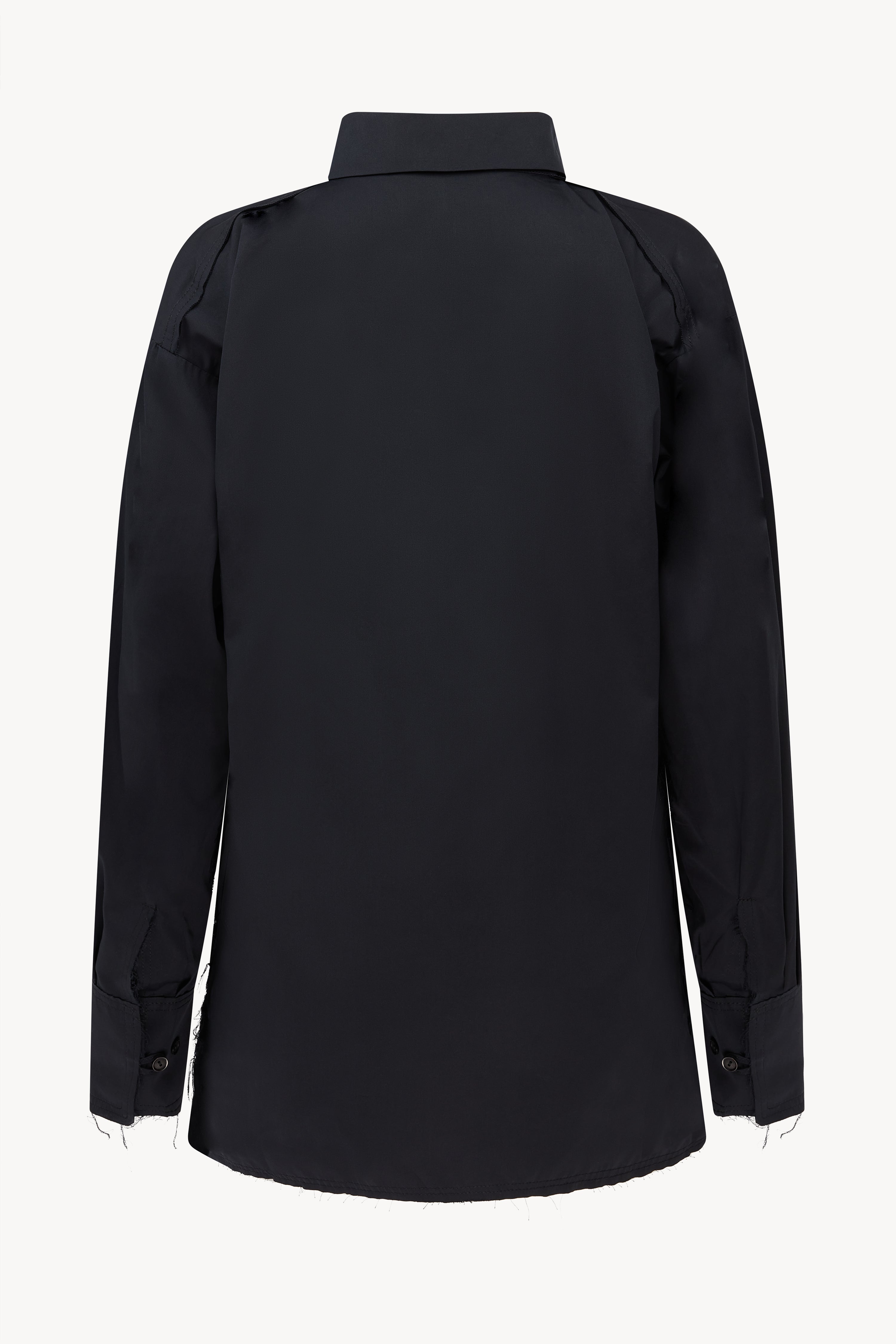 Black Poplin Rugby Shirt