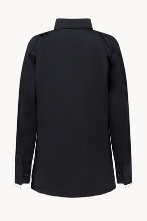Black Poplin Rugby Shirt
