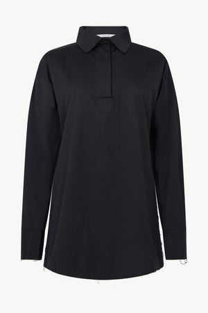 Black Poplin Rugby Shirt