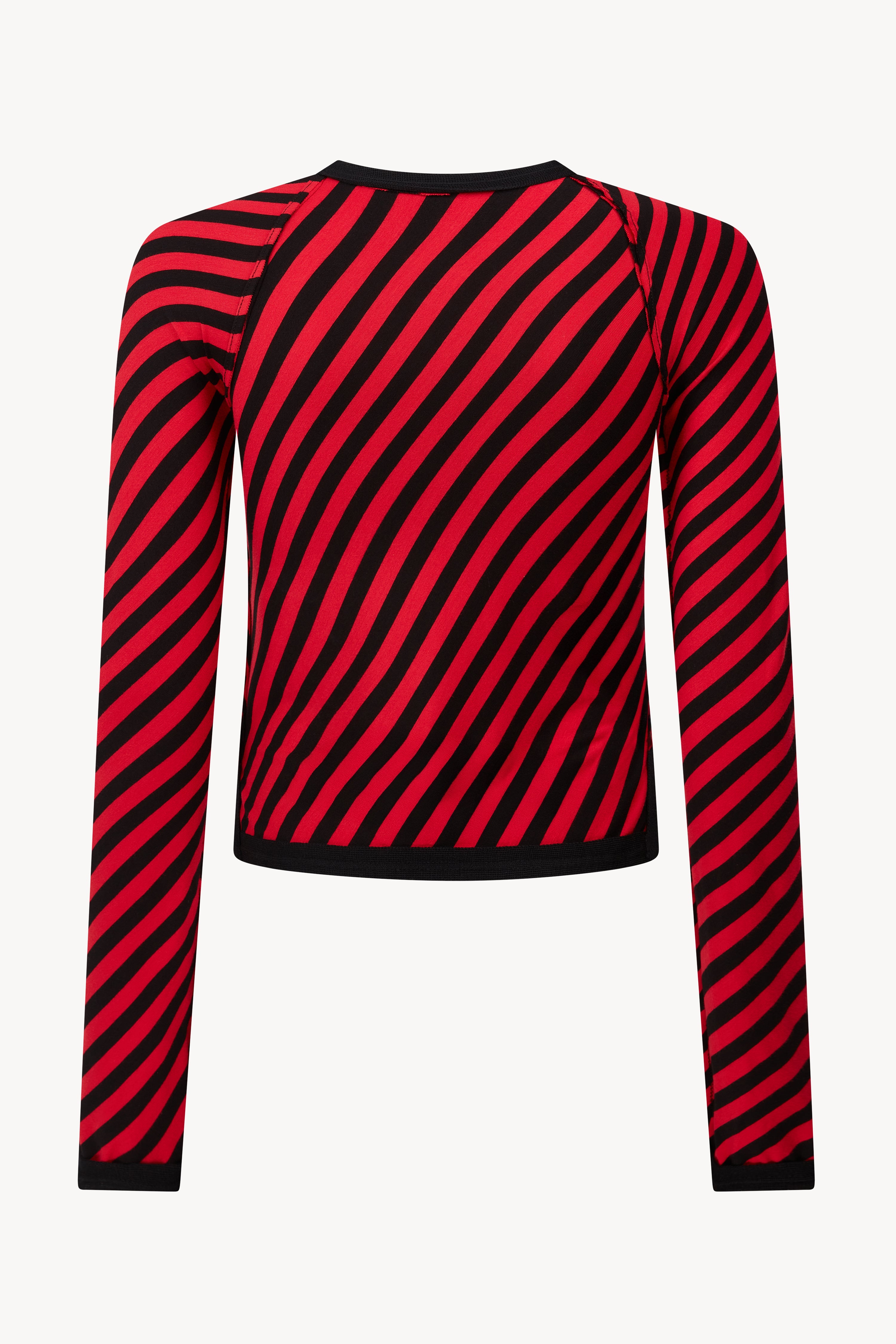 Red Stripe Classic Cardigan