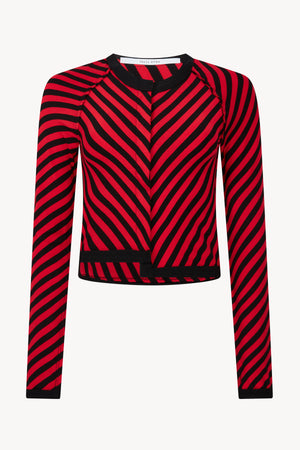 Red Stripe Classic Cardigan