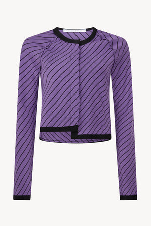 Purple Stripe Classic Cardigan
