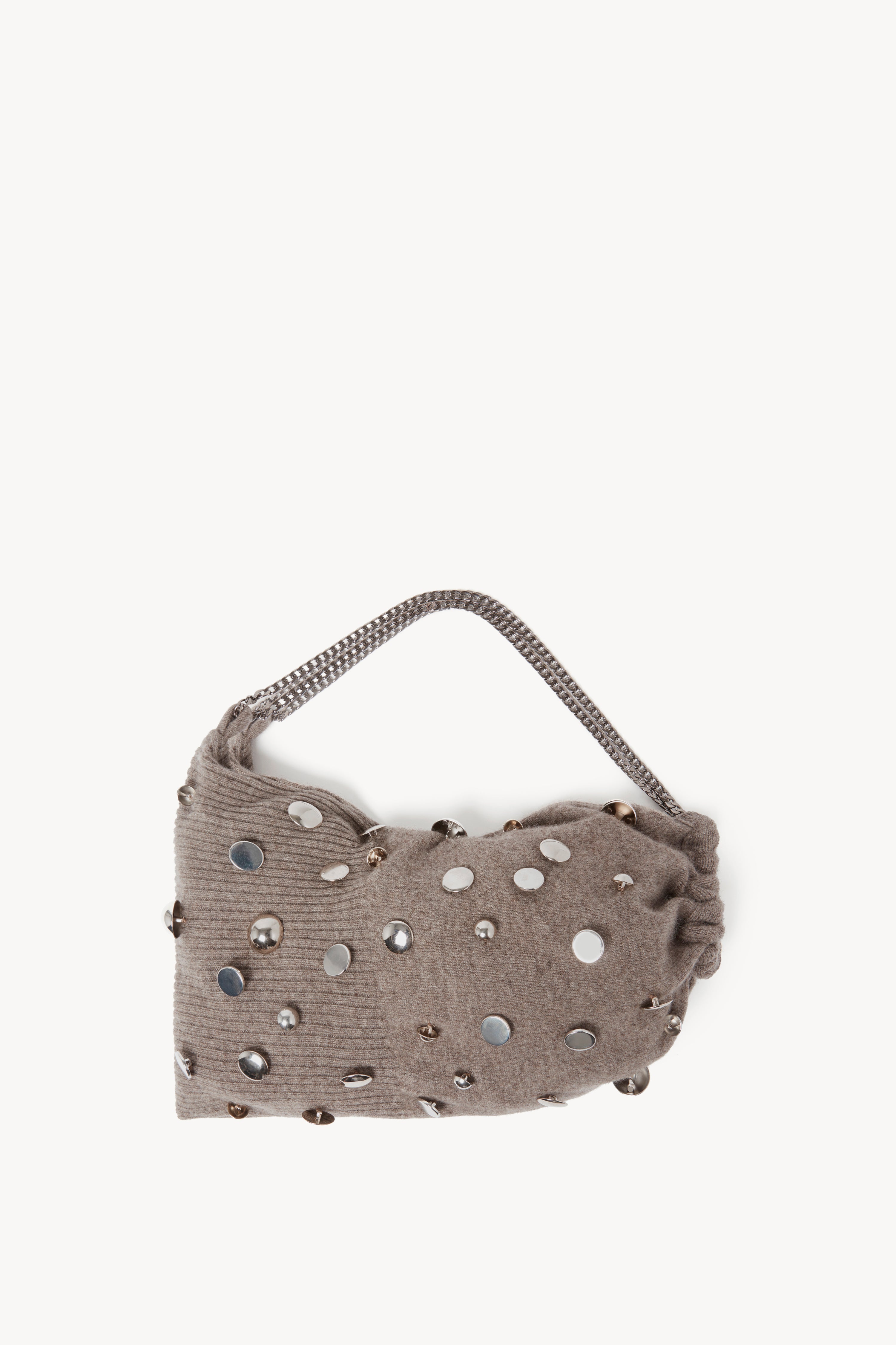 Grey Knit Gym Bag