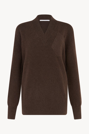 Brown Classic V-Neck Jumper