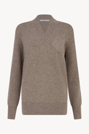 Grey Classic V-Neck Jumper