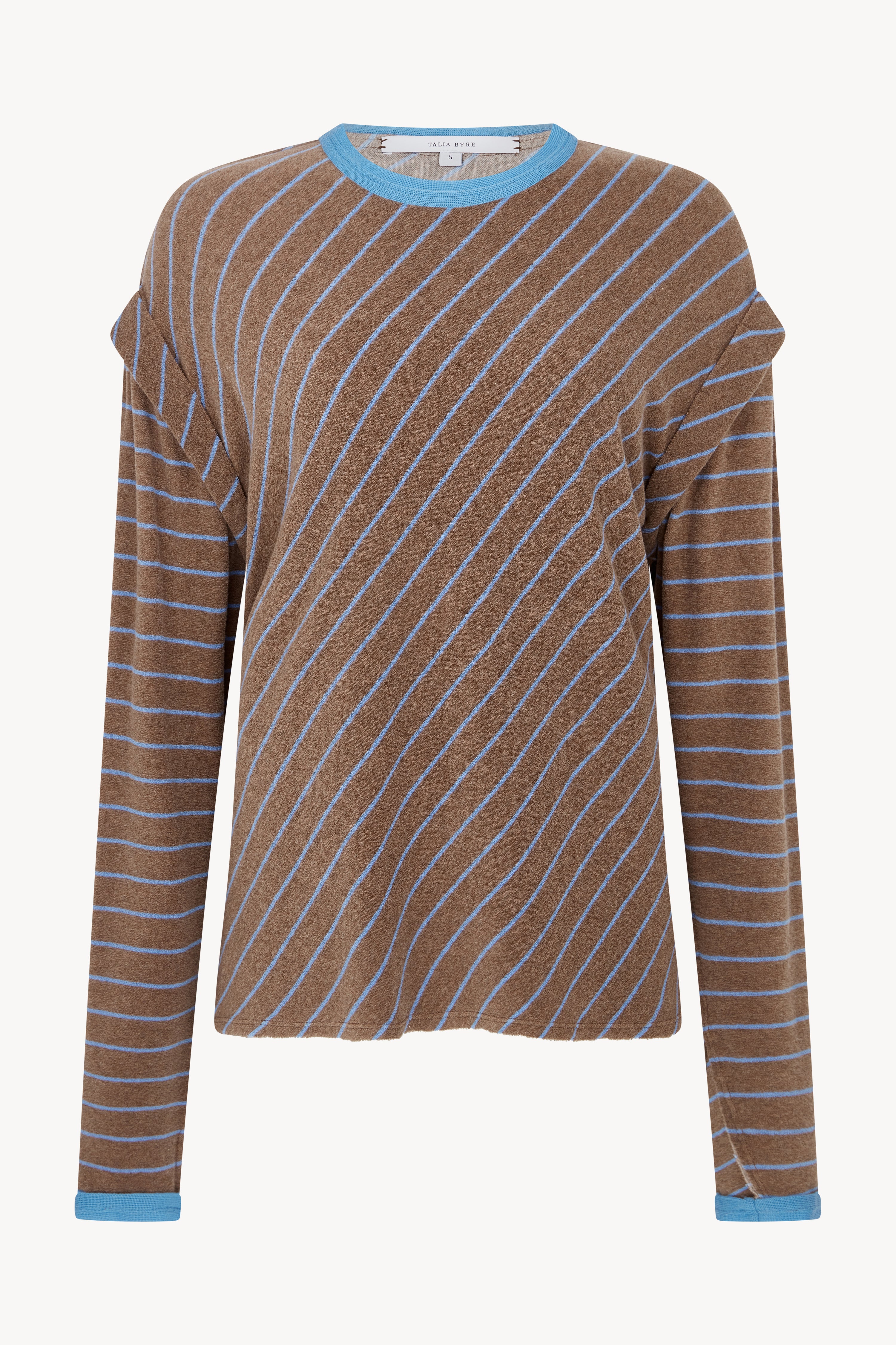 STRIPED CREW NECK LONG SLEEVE T-SHIRT