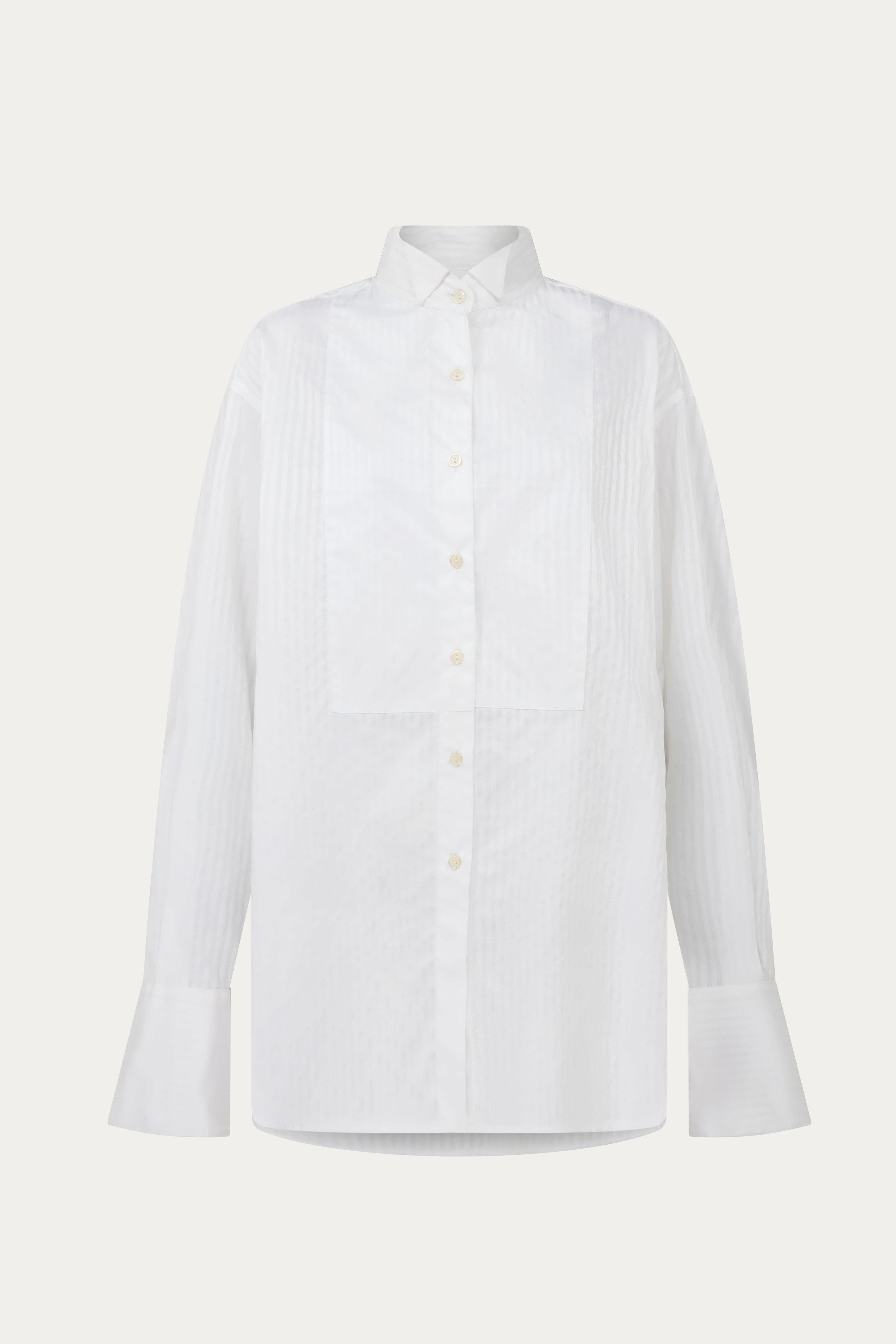 WHITE OVERSIZED EVENING SHIRT