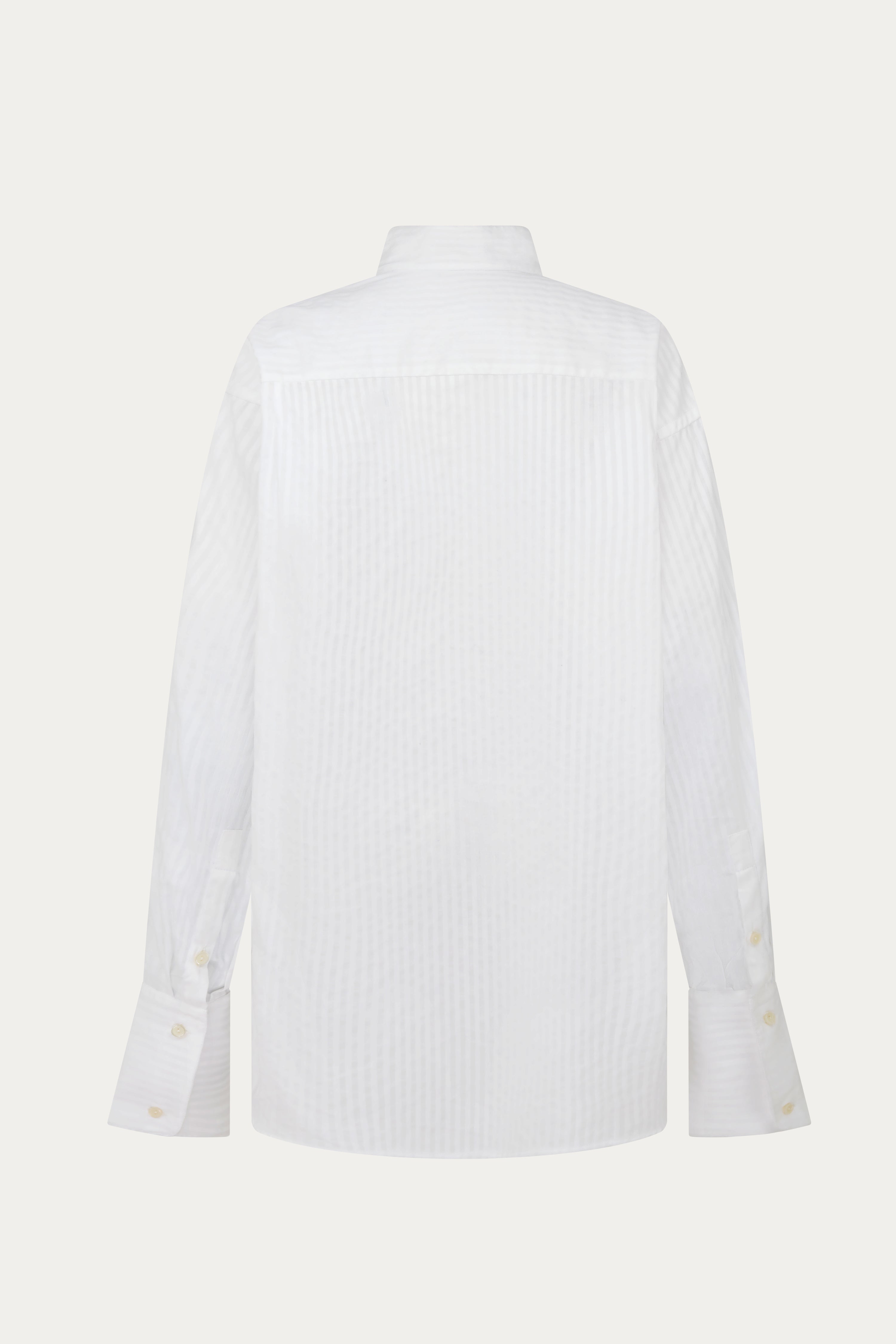 WHITE OVERSIZED EVENING SHIRT