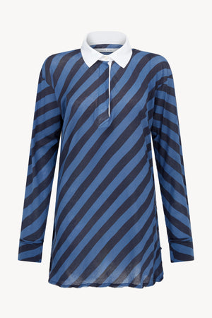 NAVY AND BLUE SHEER RUGBY SHIRT