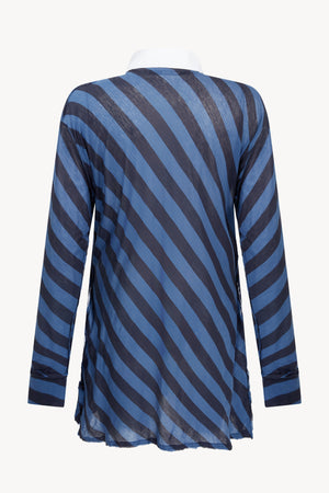 NAVY AND BLUE SHEER RUGBY SHIRT