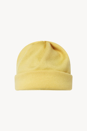 YELLOW TWISTED BEANIE